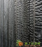 回收火烧木墙板