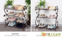 简易多层铁艺S型鞋架简约现代落地拖鞋架客厅鞋架家用置物鞋架子