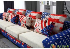 欧也家居定制 简约地中海客厅布艺沙发