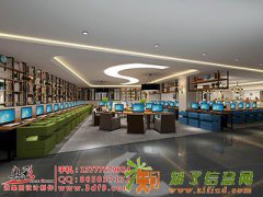 网咖装修效果图大全，杭州专业做网咖效果图的，网咖网吧店效果图