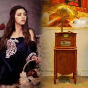 格莱美菲仿古留声机老式老上海黑胶唱片机雕琢高品质生活