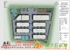 建筑景观规划效果图设计制作，鸟瞰图设计。