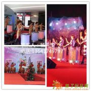 中国红鼓 led动画鼓绛州鼓乐表演