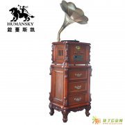 供应LP黑胶唱片机格莱美菲留声机蓝牙仿古留声机