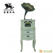 仿古留声机 纯铜大喇叭老式收音机 古典黑胶电唱机