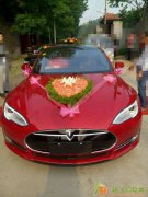 百万特斯拉婚车队，就在武汉京源婚庆租车快来体验吧