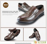 斯帝兰头层牛皮懒人套脚舒适软底透气男鞋