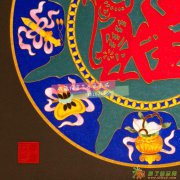 戴嘉林景泰蓝铂晶画金猴献瑞