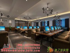 网咖装修效果图，杭州专业做网吧效果图的，兼职做3D效果图