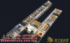 室内家居整体3D鸟瞰效果图设计制作，杭州效果图公司，3D鸟瞰