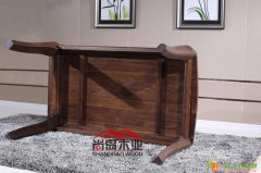 黑胡桃全实木家具 现代简约 餐厅全套 一桌六椅 可定制 工