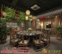 杭州餐厅效果图酒店餐厅包间包厢效果图，餐饮工装效果图包厢设计