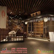 烧烤店装修餐厅设计效果图制作，代做火锅店3D餐厅烧烤店效果图