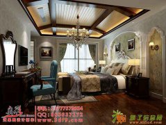 美式风格样板房装修设计效果图制作，杭州做美式家装样板房效果图