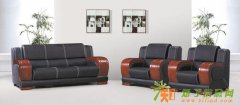 办公沙发茶几组合简约接待商务真皮4S点单位
