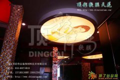 唐山软膜天花喷绘膜彩绘天花让吊顶上的风景目不遐接