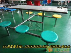 生产周口鹿邑县中学校食堂餐桌椅价格，批量生产食堂六人位餐桌椅