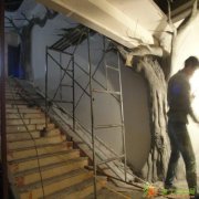 水泥仿腐木护栏 仿木制品加工制作