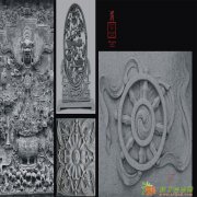 仿古砖雕影壁墙装修 砖雕浮雕