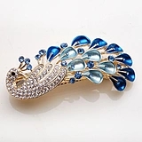 镶钻孔雀发卡