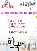 龙和寒假韩语培训 韩语零基础班级