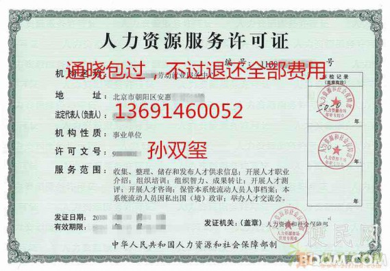 人力资源服务许可证办理、年检