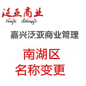 嘉兴南湖区代办公司注册名称变更的要点