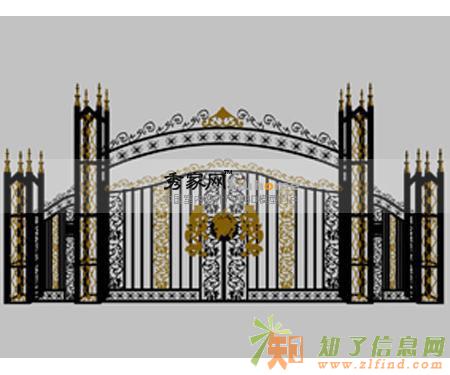 天津塘沽区安装铁艺大门定制各种别墅大门价格低廉