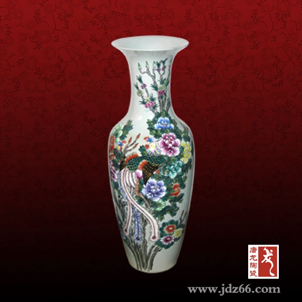 景德镇高档手绘礼品小花瓶定制厂家