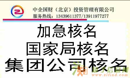 国家局核名集团公司核名加急核名