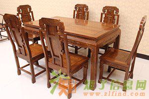 红木餐桌椅组合花梨木刺猬紫檀酒店雕花圆餐台