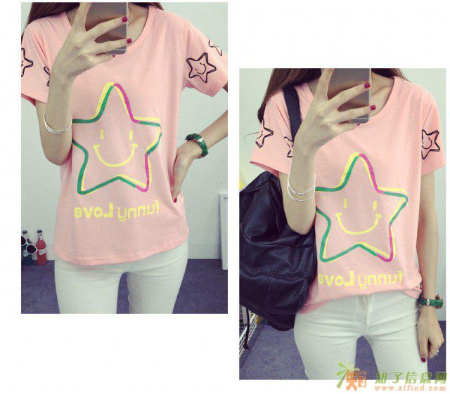 学院风减龄韩版女装T恤批发今夏白马低价女装批发