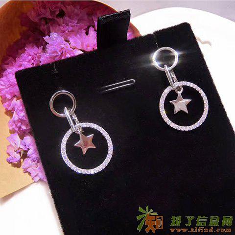亚西亚银饰批发时尚星星耳钉925银饰批发泰银批发