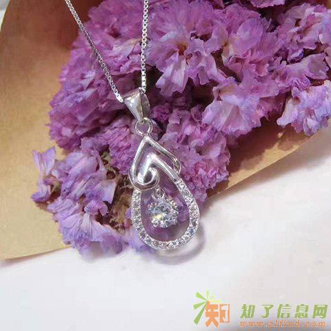 亚西亚银饰批发新款水滴时尚吊坠925银饰批发