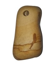 一块奇石上的山水画卷