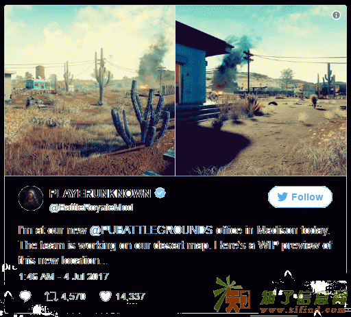 《绝地求生》新地图沙漠截图首曝