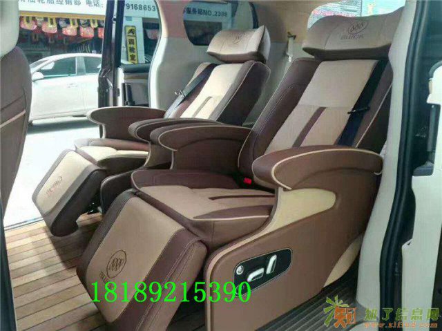 西安别克GL8内饰改装桃木电动沙发床星空顶