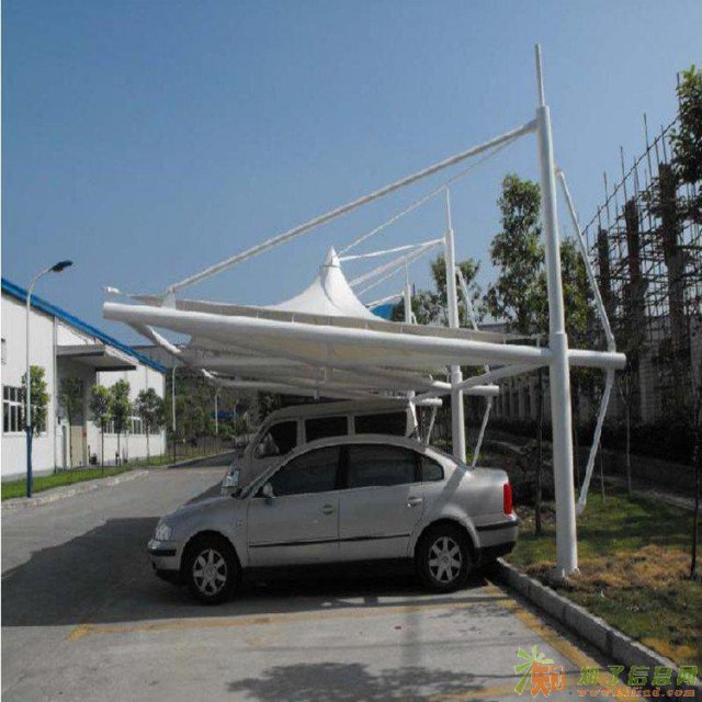 广东厂家设计膜结构自行车篷 商务楼软件园区自行车棚