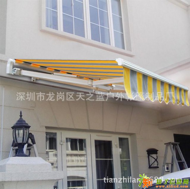 伸缩遮阳篷窗户阳台装饰雨棚店铺门面折叠雨篷户外遮阳