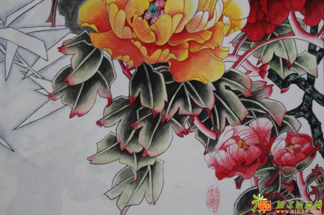 清芥堂名人书画家张守世花鸟画