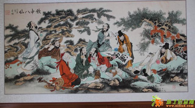 清芥堂实力派书画家张守世工笔《人物饮中八仙》图