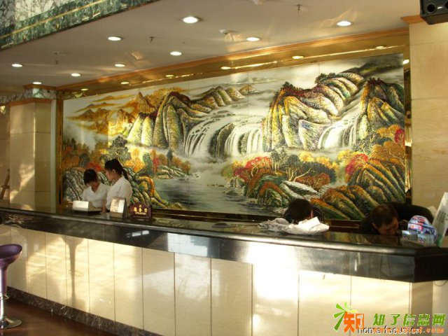 酒店餐厅大型背景陶瓷壁画定做 景德镇瓷板画厂家