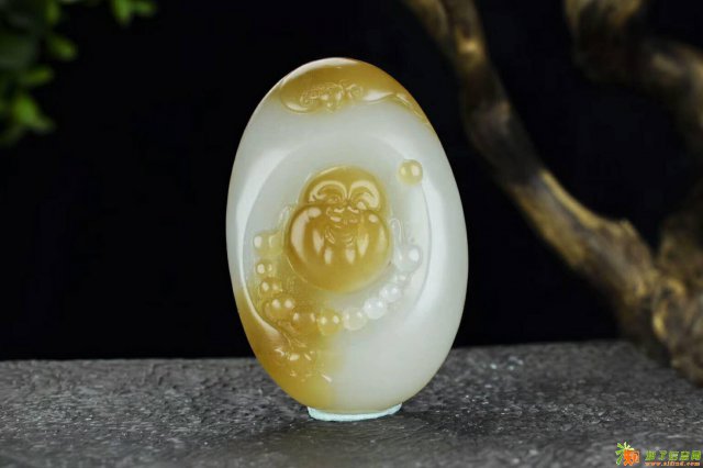 古氏文化 糖白玉佛像玉雕