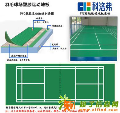 科洛弗室内羽毛球场馆专用PVC运动地板