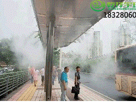 自贡喷雾降温设备公交车站台喷雾降温-成都乾祥宇环保