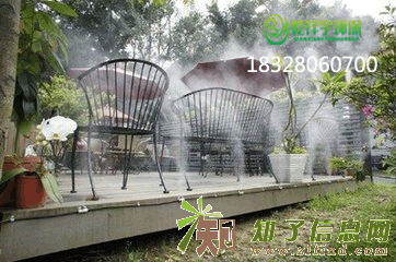 自贡喷雾降温设备休闲餐厅喷雾降温系统成都乾祥宇环保