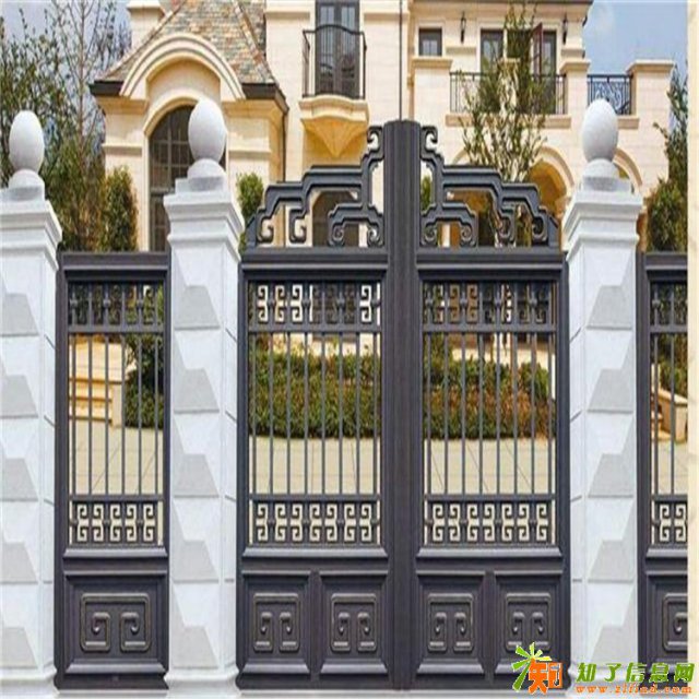 天津铝艺大门定制价格，别墅铜门，铝艺庭院门定制安装