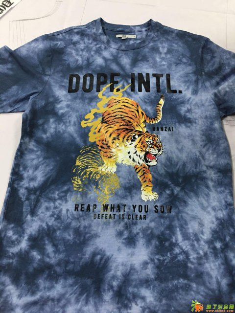 纯棉服装设计印花大批量生产加工直喷印花机