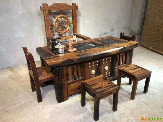​老船木个性茶桌船木茶台茶几实木小茶艺桌休闲