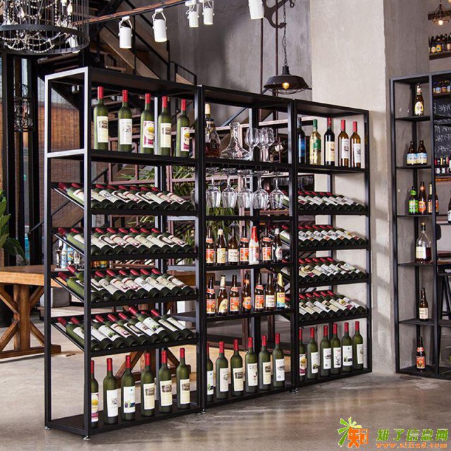 松原组合板式酒柜定制钢木酒架厂家直售
